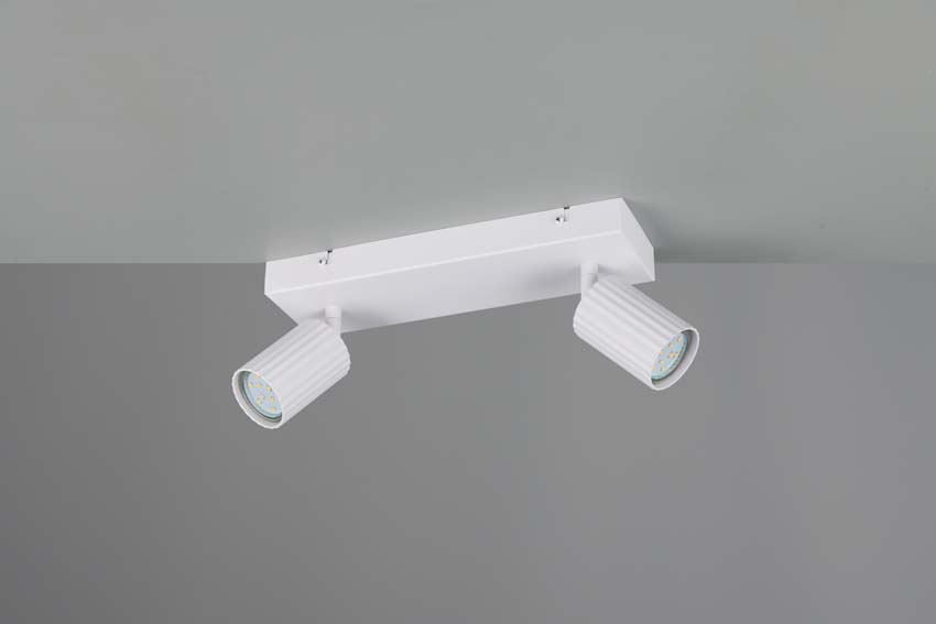 Opbouwspot - Wit - 30x9x14,5cm - Dimbaar - GU10 - 2x10W