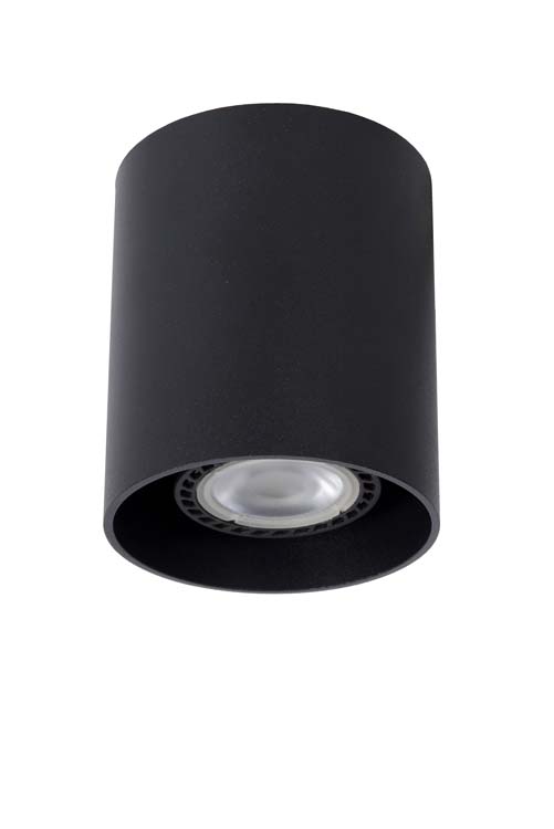 Plafonnier - noir - Ø8cm - dimmable - GU10 - 35W