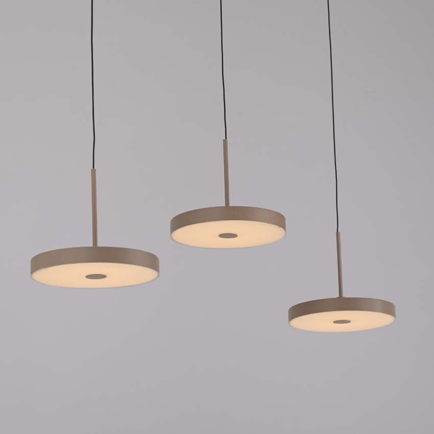 Luminaire suspendu - sable - 65cm - dimmable - 3x6,8W - 3000K