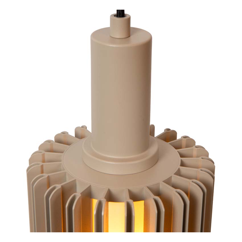 LAMBRES - Hanglamp - Ø 15 cm - 1xE27 - Taupe