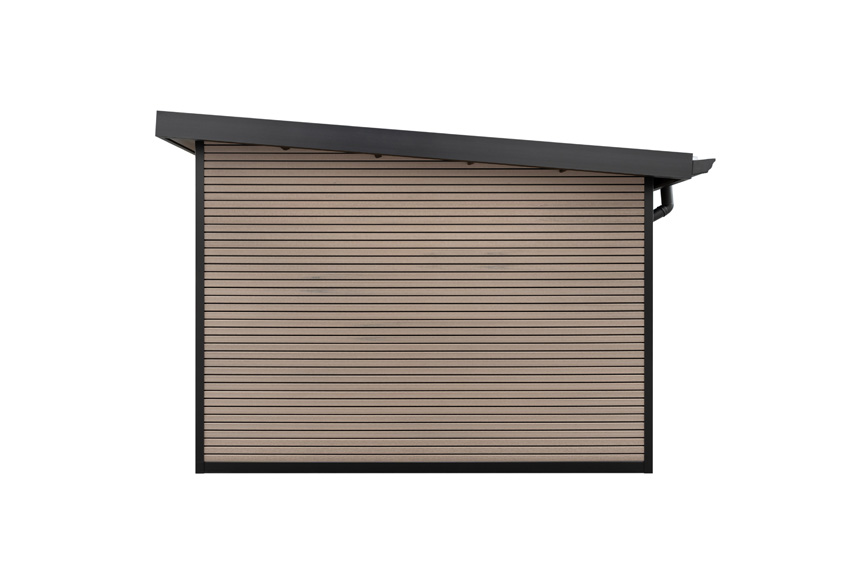 Tuinhuis Yasmine L WPC stone grey/sandstone 290x290cm dubbele deur