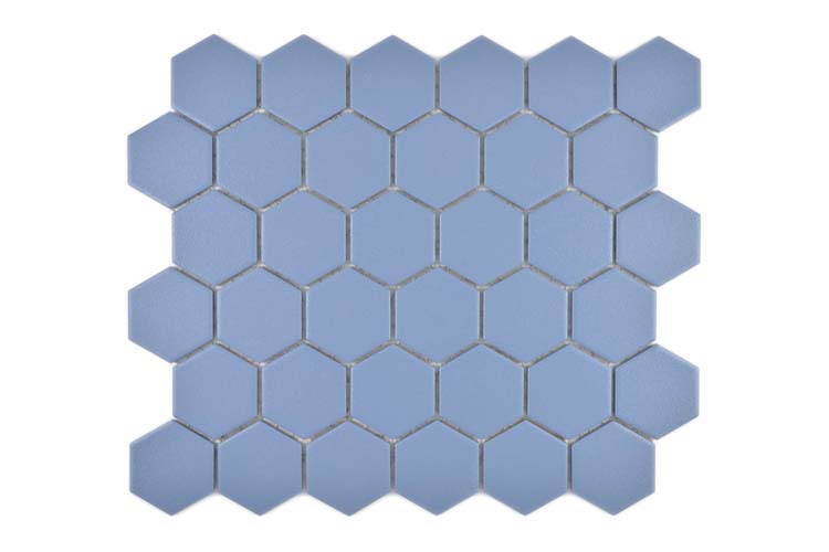 Mozaïek hexagon blauw/groen 32,5 x 28,1 cm
