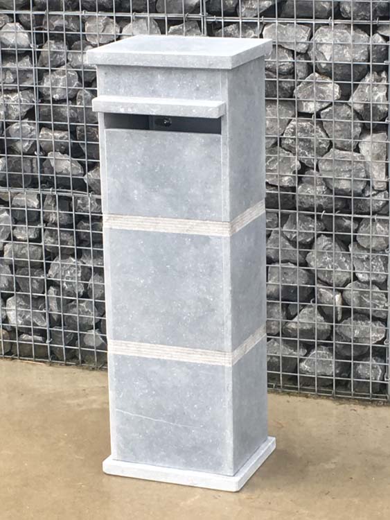 Brievenbus Belgische blauwsteen Semois 102x34x28