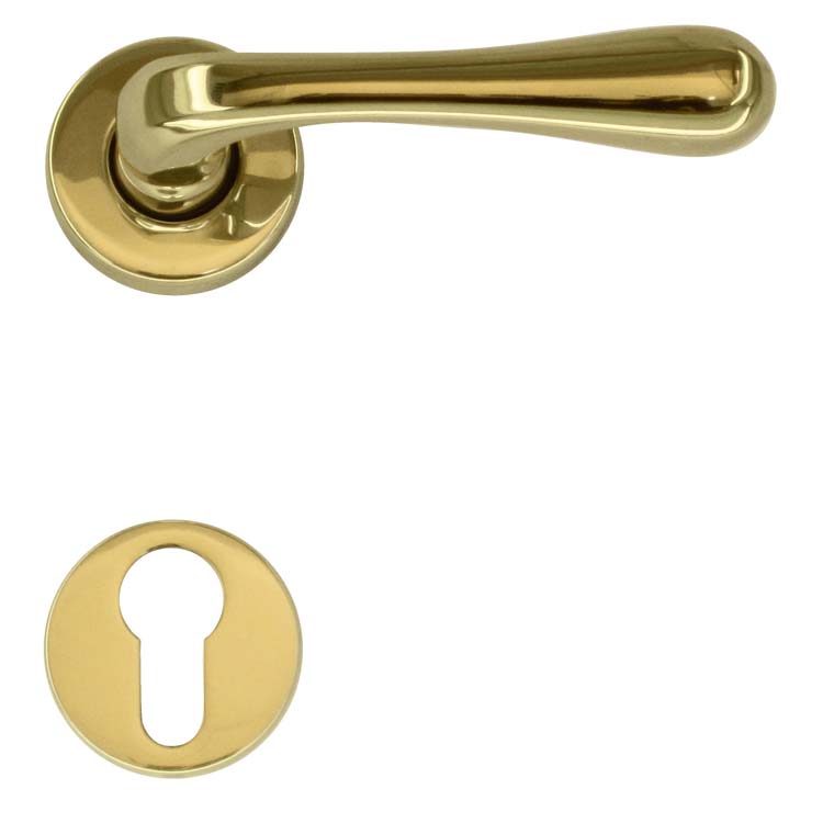 Poignée de porte pro alba cuivre plaque