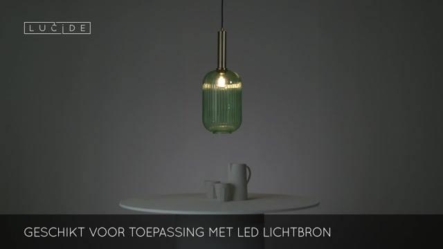 Lucide MALOTO - Hanglamp - Ø 20 cm - E27 - Groen Lucide MALOTO - Hanglamp - Ø 20 cm - E27 - Groen