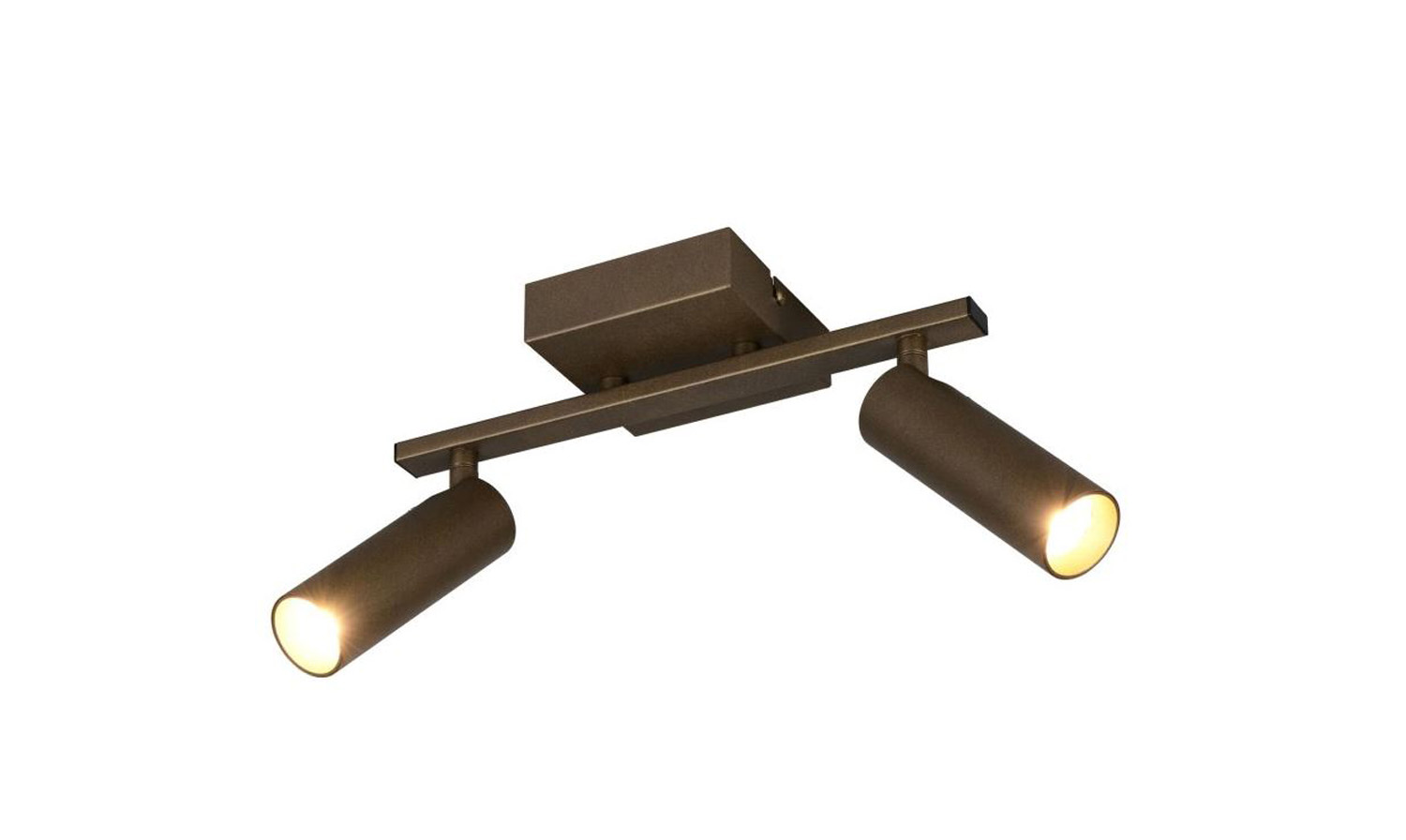 Spots en saillie - bronze - 28x15x17cm - dimmable - 2xGU10 max. 5W