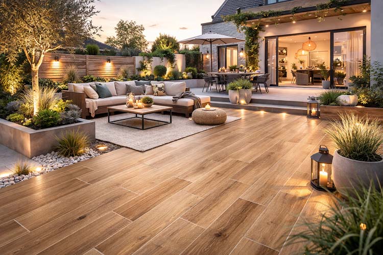 Dalle de terrasse Praia Wood 120x30x2cm