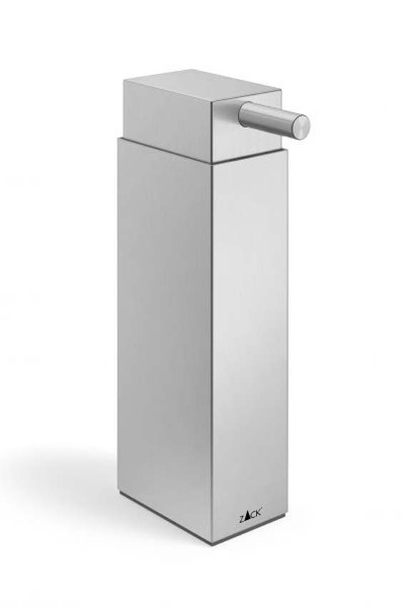 Distributeur de savon Zack Linea en acier inoxydable argent 190ml à suspendre