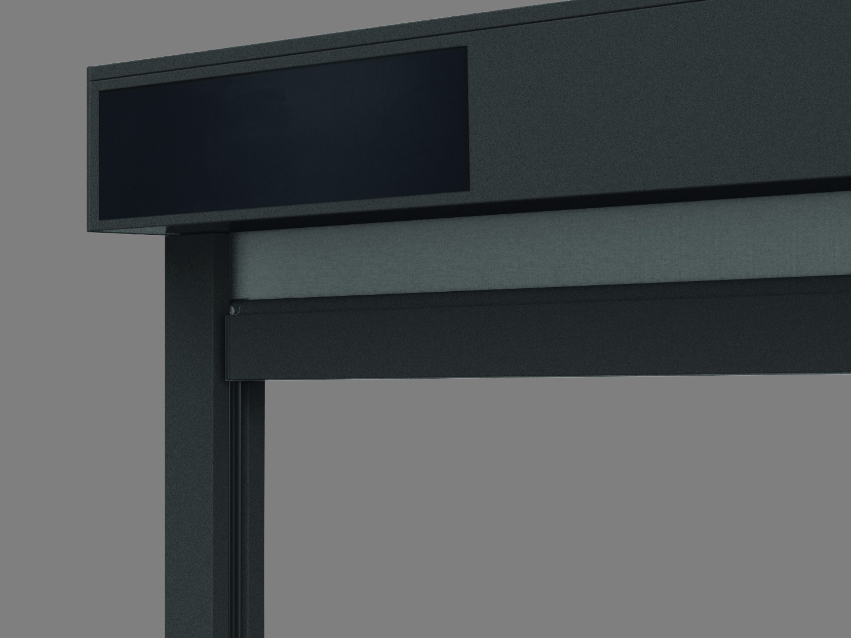 Store vertical extérieur Vinz S anthracite solaire gauche sur mesure