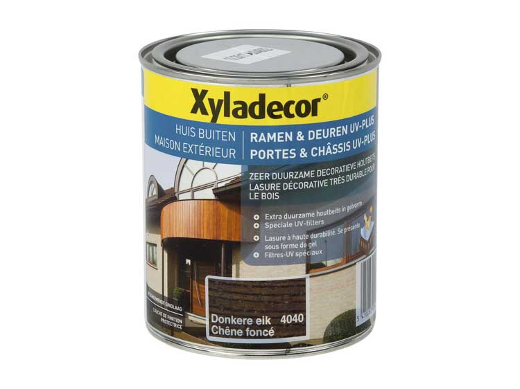 Xyladecor lasure portes & châssis UV-plus 0,75l chêne foncé