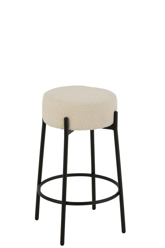Tabouret de bar Boucle blanc