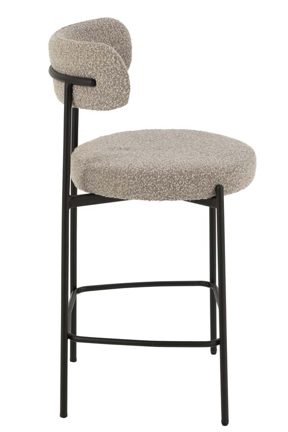 Chaise de bar Boucle gris