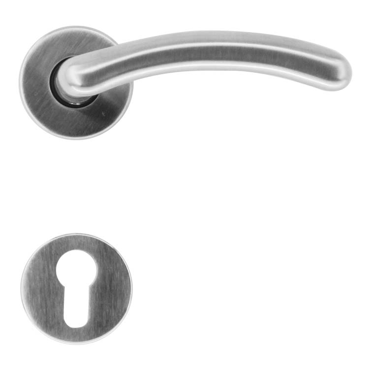 Deurkruk andria inox look cilinderrozet