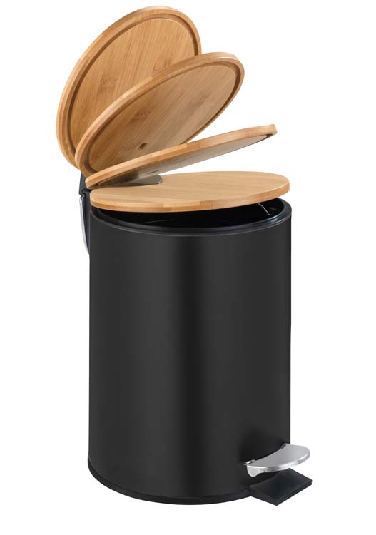 Poubelle Wenko Tortona 3l mat noir
