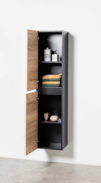 Kolomkast Dotan eik hangend 185x40x32cm