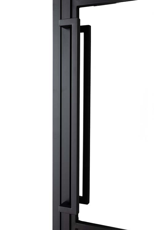 Porte intérieure en acier Tara noir 4R 98x234,9cm droite