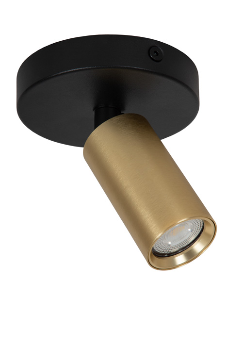 Plafonnier - or mat/laiton - Ø10cm - 1xGU10 - 50W