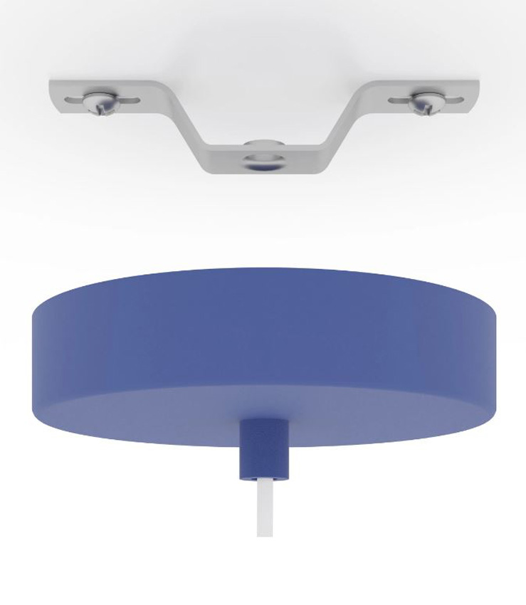 Suspension - rose/bleu - Ø23x110cm - dimmable - E27 - 1x40W