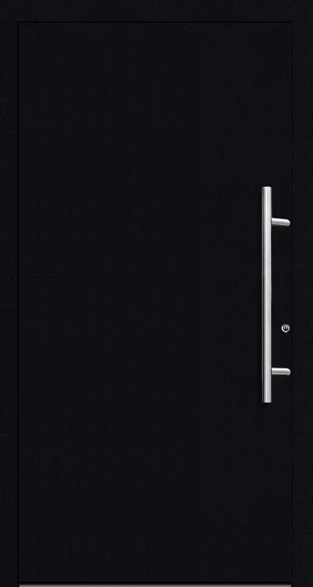Porte extérieure pvc avec finition alu Lepo noir L980 X H2180 mm D