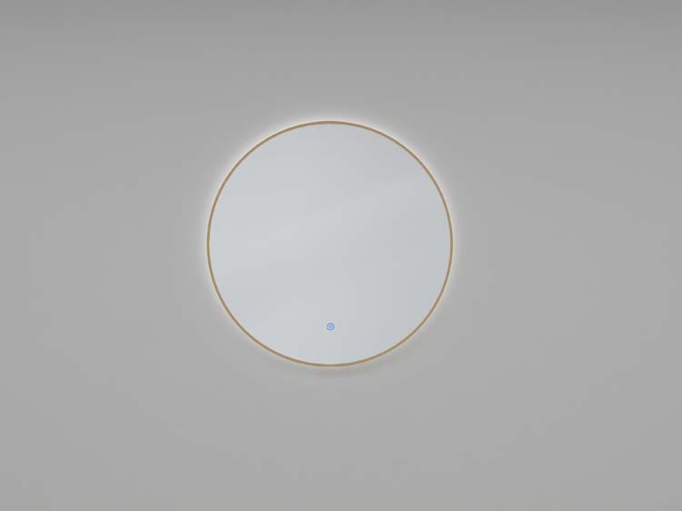 Miroir Kira rond LED doré mat Ø100cm
