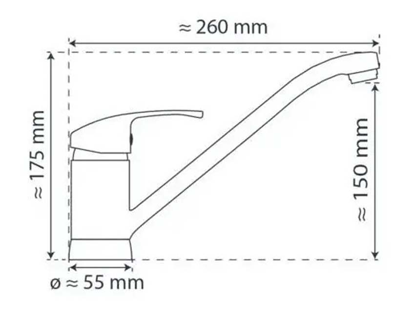 Robinet de cuisine Celio chrome basse pression