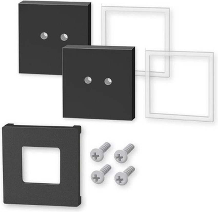 Support mural Zack Carvo en acier inoxydable noir - set de 2