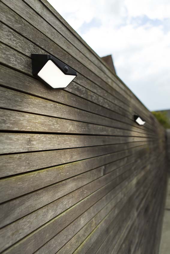 Applique murale d'extérieur Oris Solar - noir - dimmable - 3.7W - 5000K - IP44 - avec détecteur de mouvement