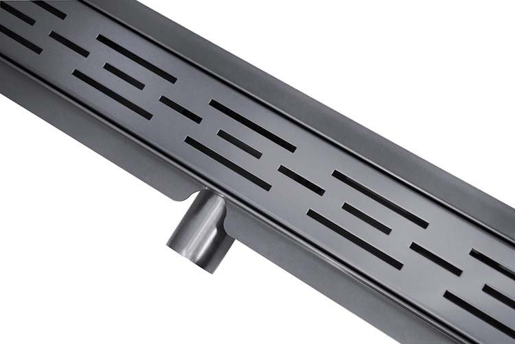 Douchegoot inox gunmetal 80cm