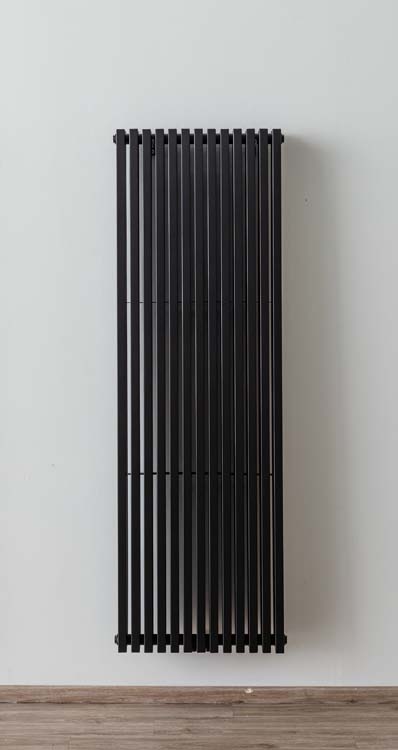 Designradiator Devon dubbel 180x58,5cm mat zwart 2678Watt