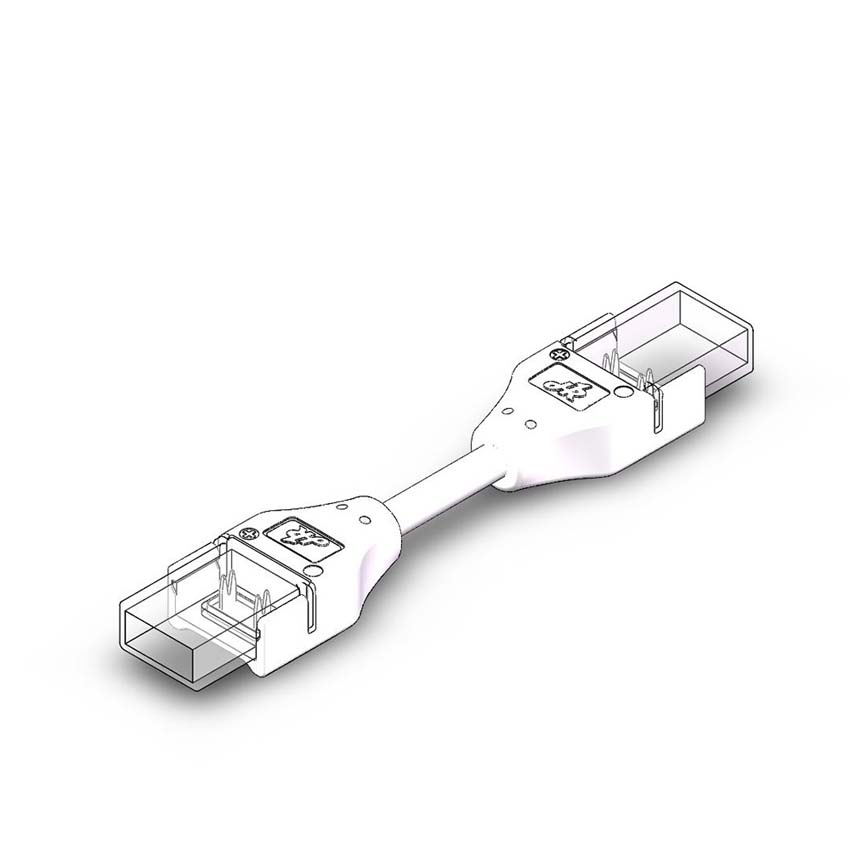 Middenverbinding met kabel voor LED-strip 8mm