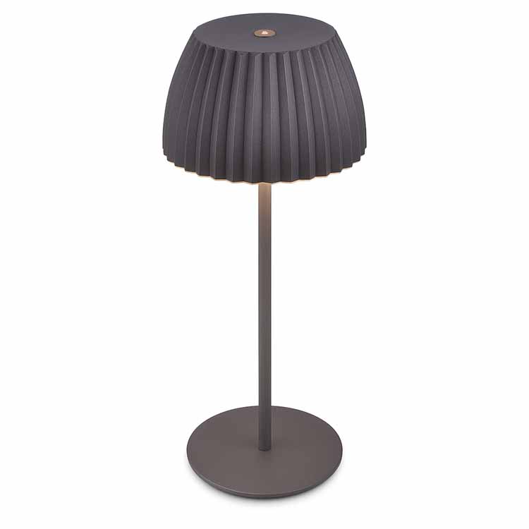 Lampe de table Veluna - noir - 36.5cm - dimmable - LED - 2W - 2700K - IP44 - USB