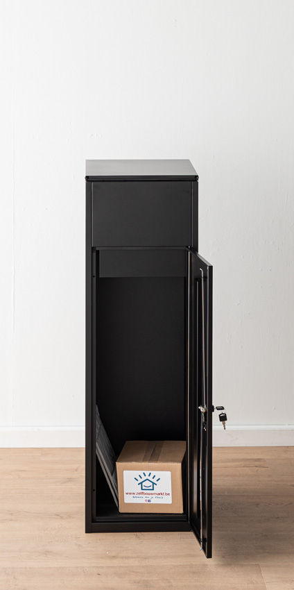 Boîte à colis Wisdom noire avec serrure à combinaison