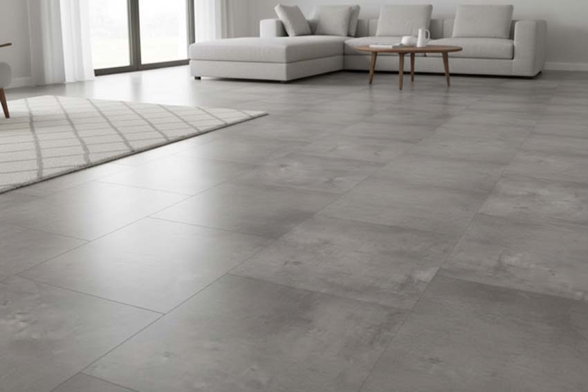 Sol vinyle Cosenza dalle 5mm gris 61,2x61,2cm