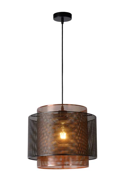 Lucide ORRIN - Hanglamp - Ø 34 cm - E27 - Zwart