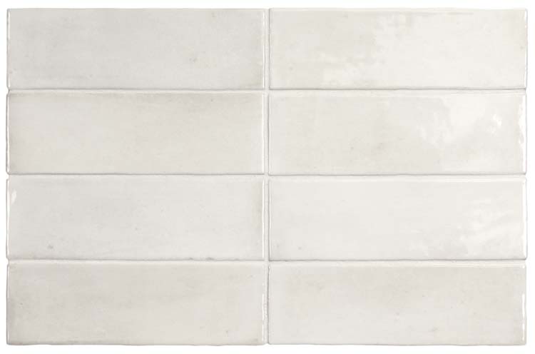 Carrelage mural Nono rectangulaire blanc brillant 5x15cm