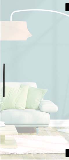 Complete glazen binnendeur Skyline Night mat 78x201cm zwarte vierkante trekker + scharnieren