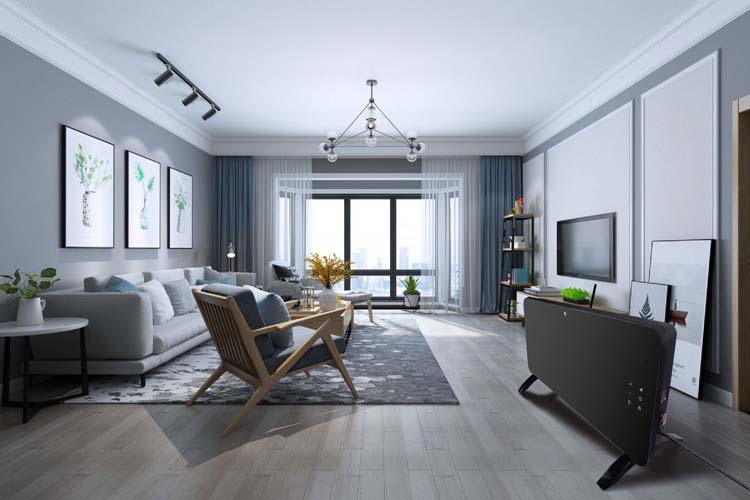 Slimme paneelverwarmer zwart 2000W