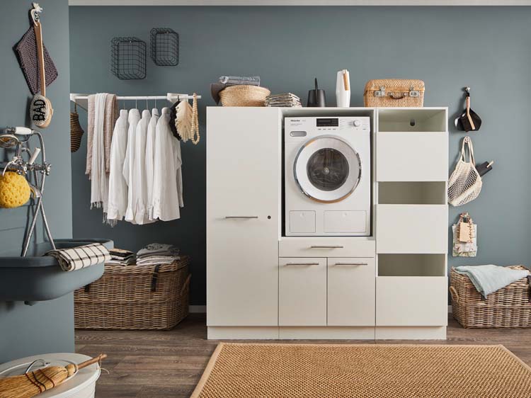 Wasmachine kasten Decowash - set 10 - wit - 67,5X167,5X162CM