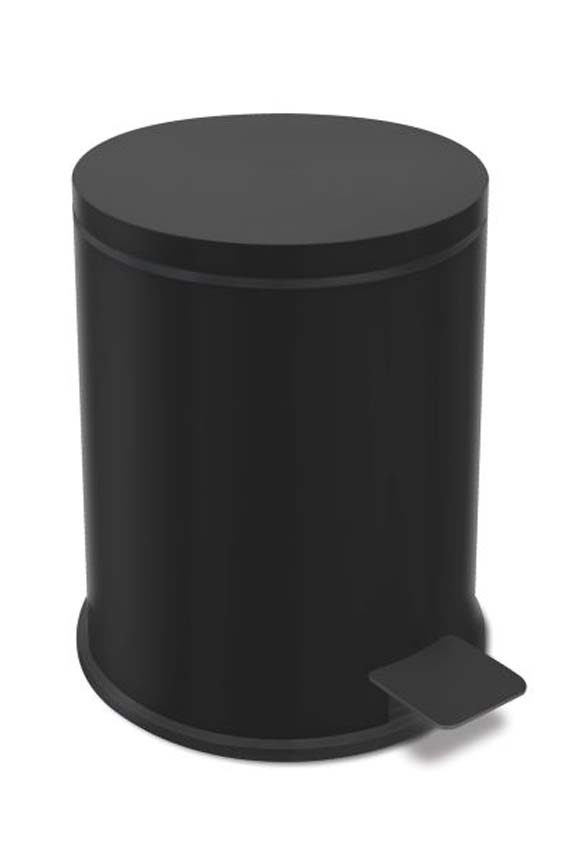 Poubelle à pédale Zack Vasca noire 3 litres