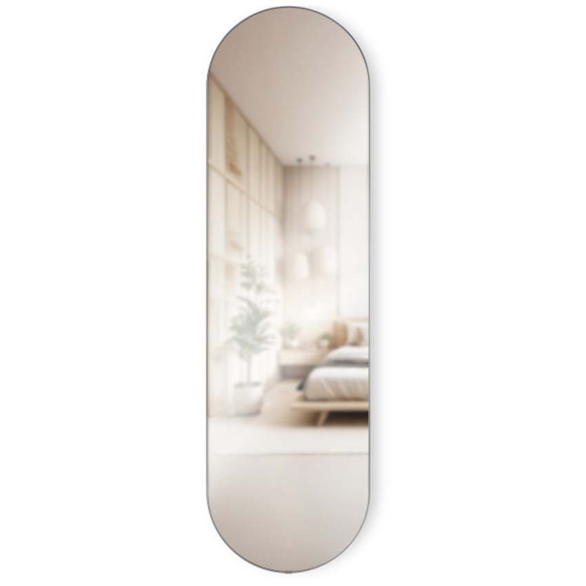 Miroir Umbra Hubba ovale titane 157x45cm