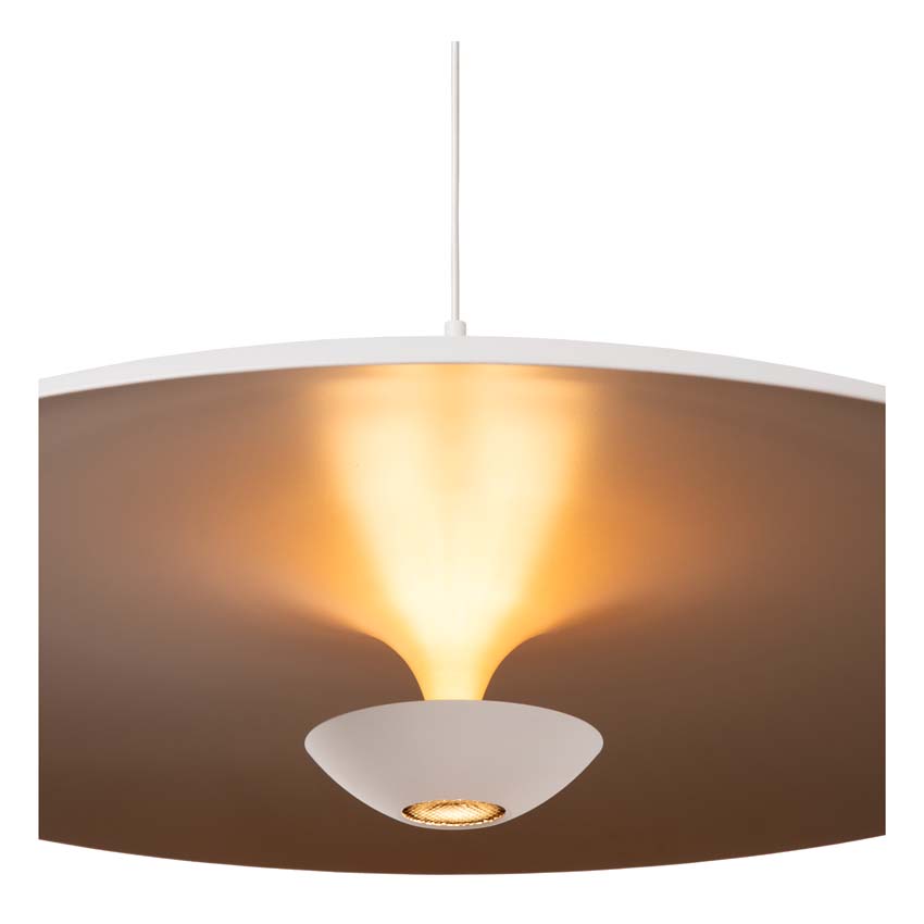 Lucide Premium Kenneth - Hanglamp - Ø80cm - LED Dimbaar - 1x22W 2700K - Wit