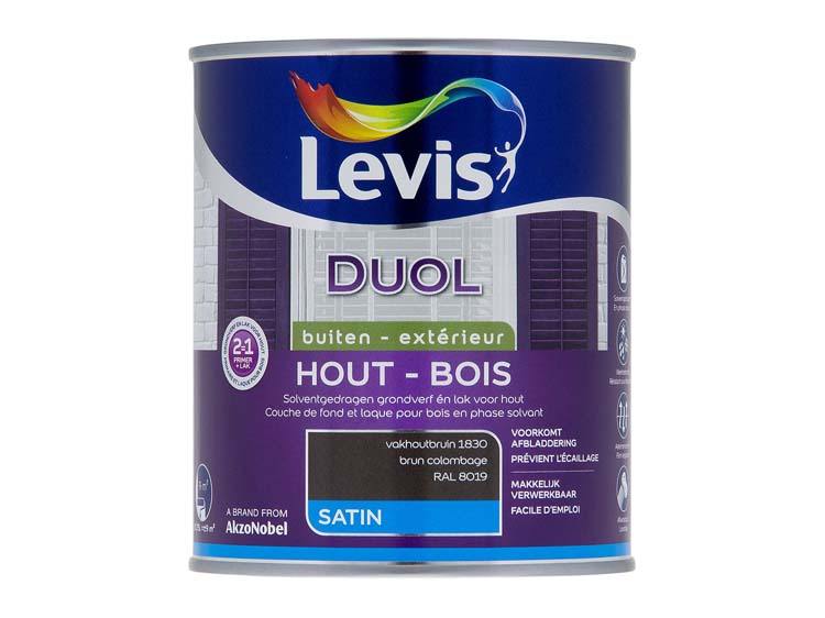 Levis Duol houtlak zijdeglans 0,75l vakhoutbruin
