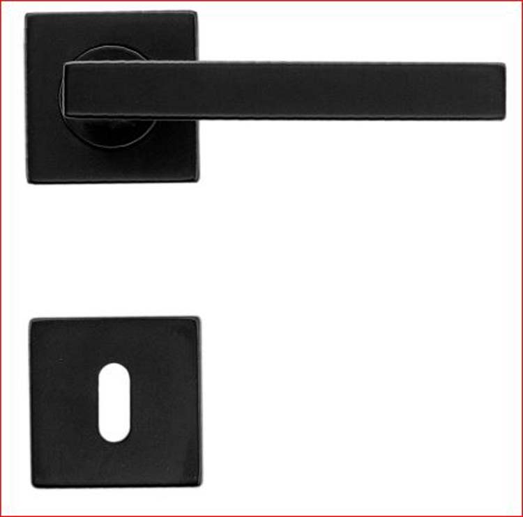 Poignée de porte pro Tivoli 16 mm noir structure uv R+E