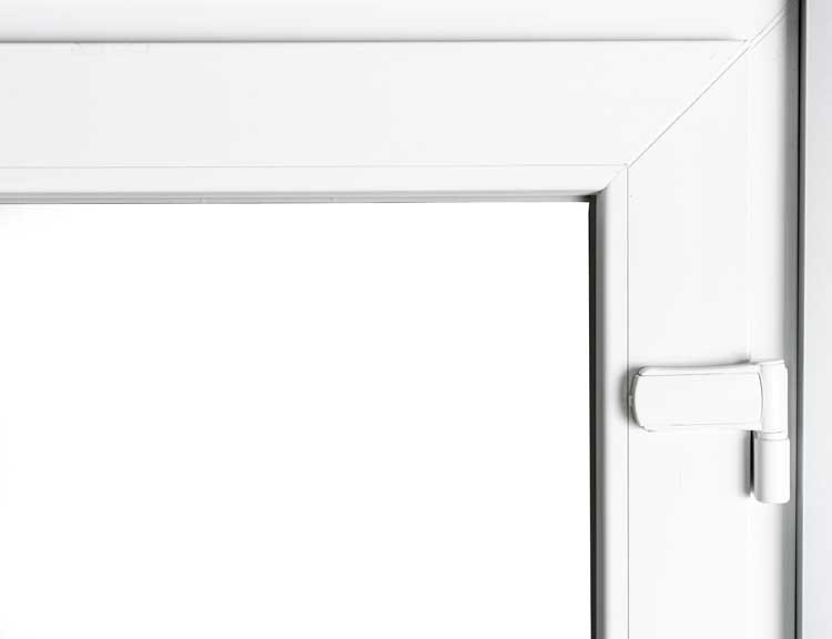Buitendeur 3 delen PVC helder glas antraciet/wit rechtstrekkend op maat
