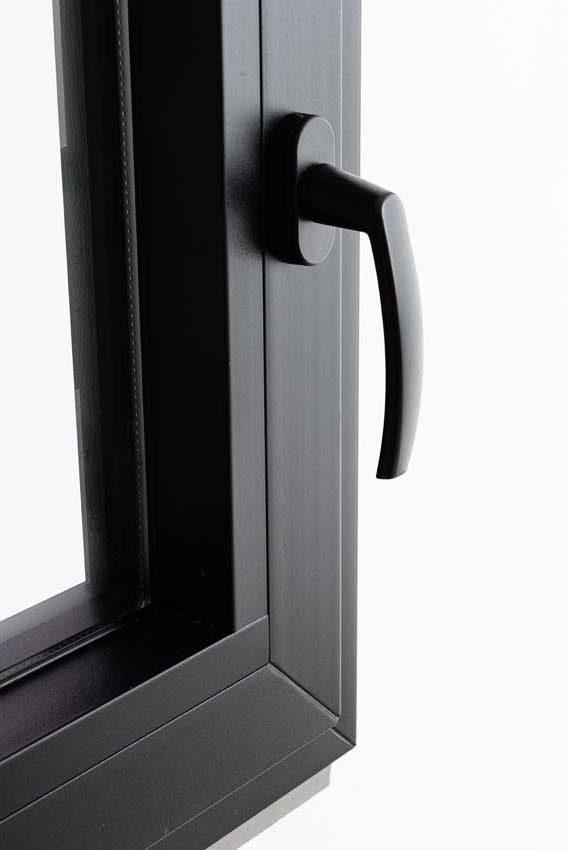 1-VAN Châssis oscillo-battant pvc Elegant noir/noir B500xH600 mm G 1-VAN Châssis oscillo-battant pvc Elegant noir/noir B500xH600 mm G