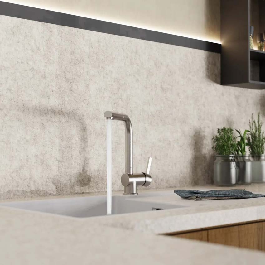 Keukenkraan Wasserwerk WK 4 Pro inox-look met uittrekbare uitloop