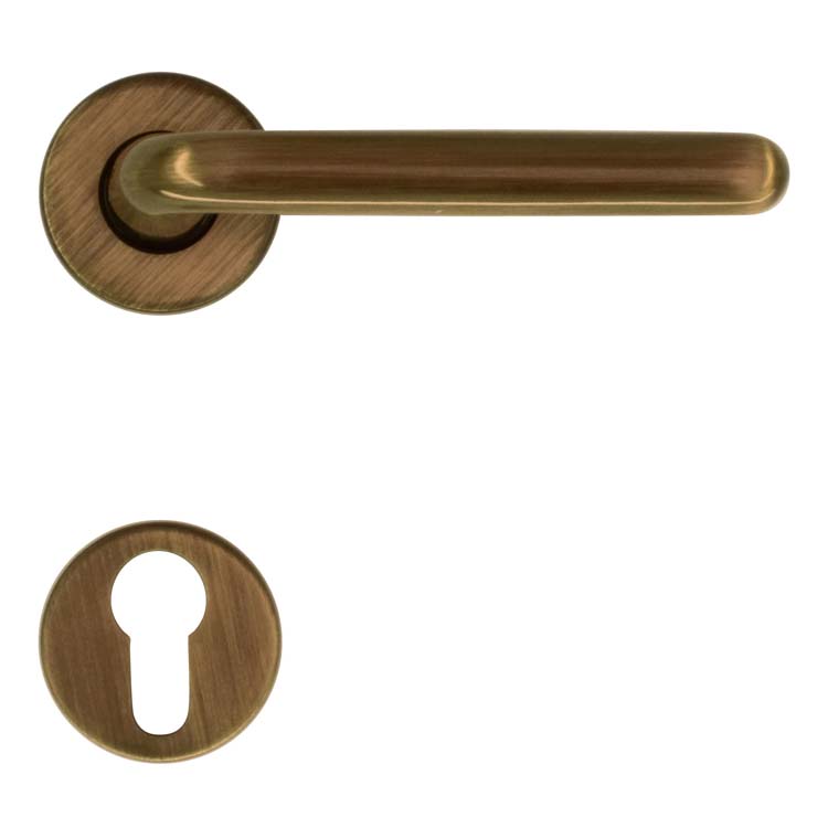 Poignée de porte pro firenze bronze rosace cylindre