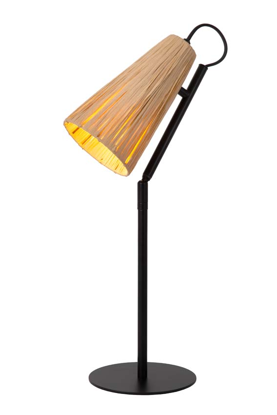 Tafellamp - naturel - 20,3x16x51,5cm - E14 - 40W - vilt