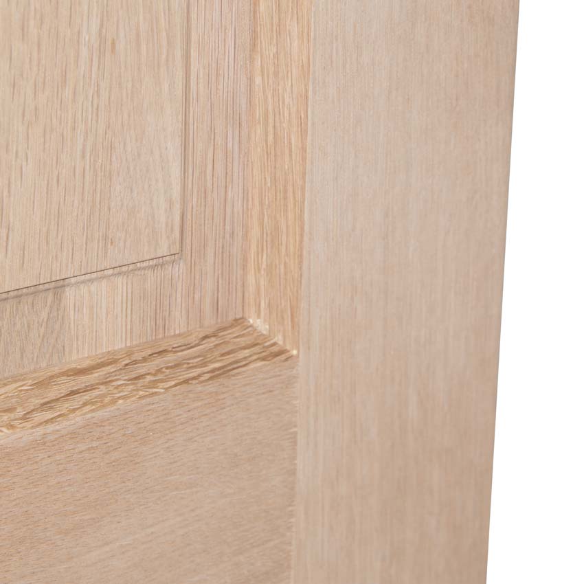 Complete binnendeur Versailles fineer eik 201,5x83cm massief hout omkeerbaar + deurkast 16,5cm