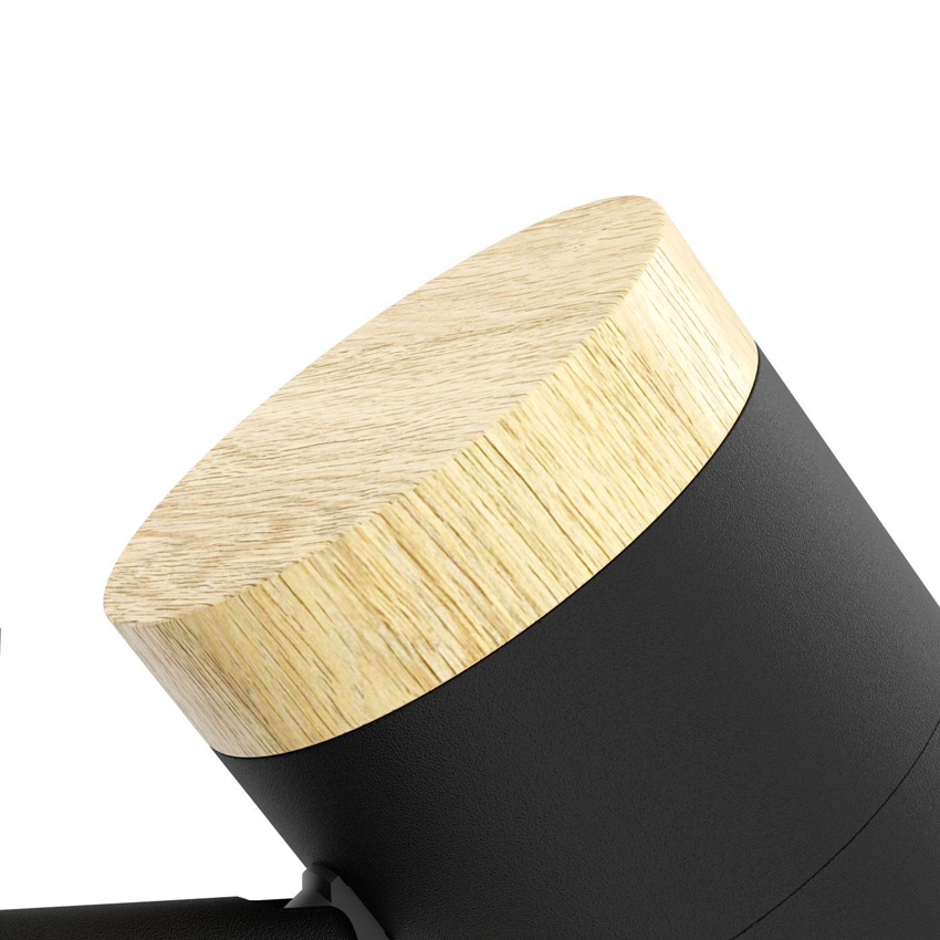 Lampadaire - noir/marron - H162,5cm - GU10 - 3x4,5W - 3000K